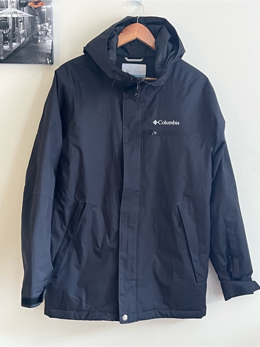 Columbia Sportswear Hooded Rain Jacket Women’s Small S Waterproof PTP 22 inch